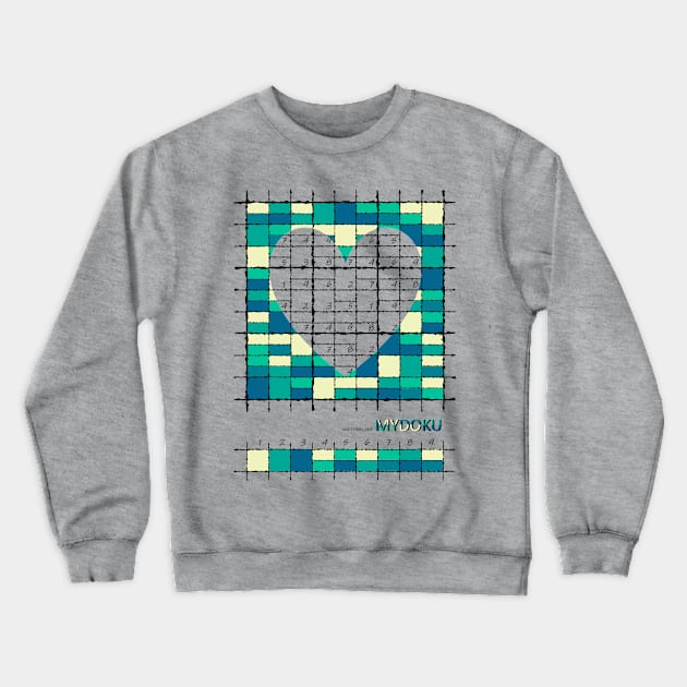 Mydoku_006_H001_004_F: Sudoku, Sudoku coloring, logic, logic puzzle, holiday puzzle, fun, away from screen Crewneck Sweatshirt by Mydoku